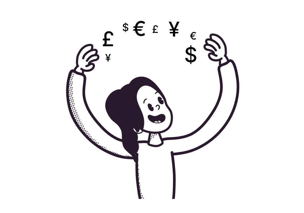 Juggler currencies Illustration