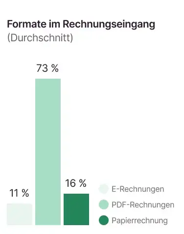 Säulendiagramm zu den Formate im Rechnungseingang in Prozent