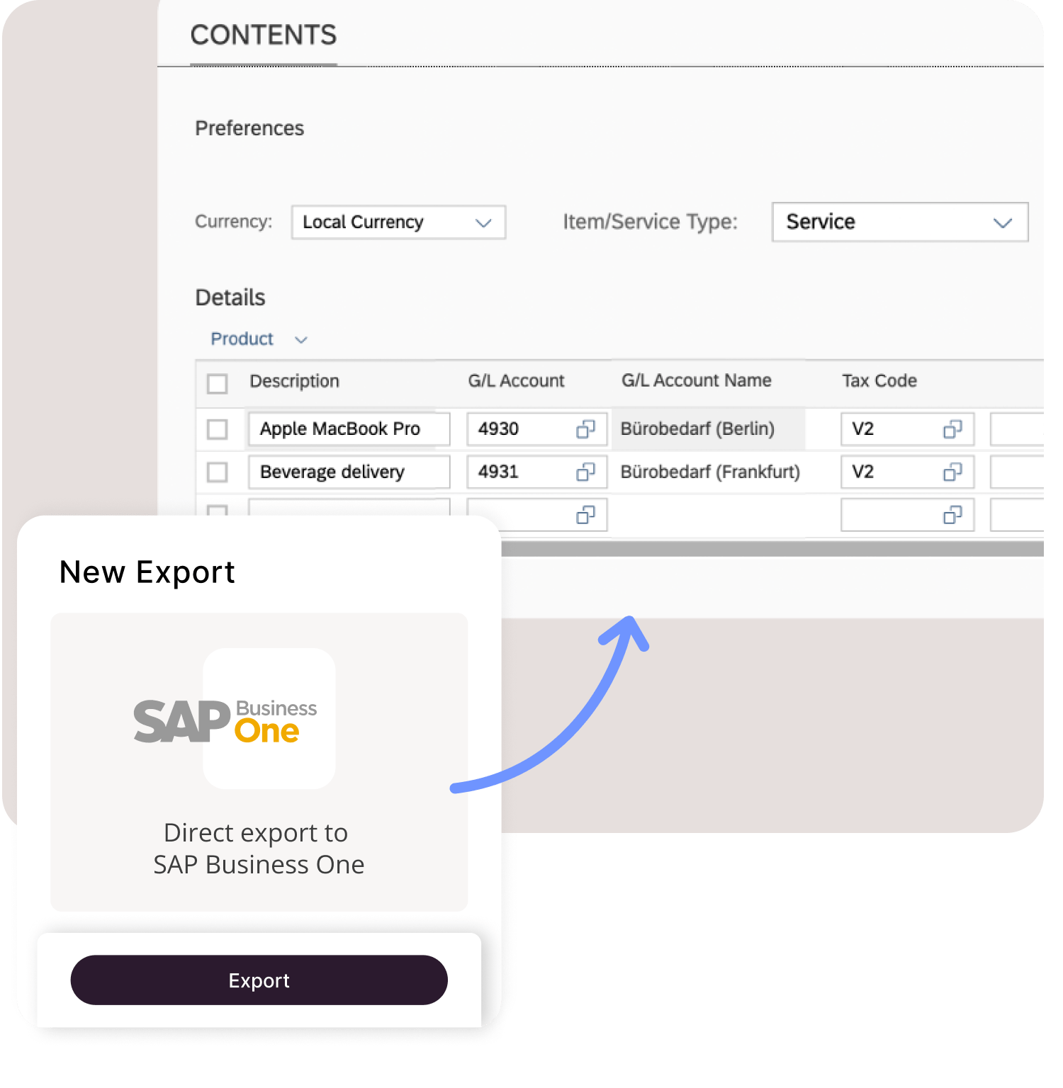 Automatic capture of document data in SAP B1