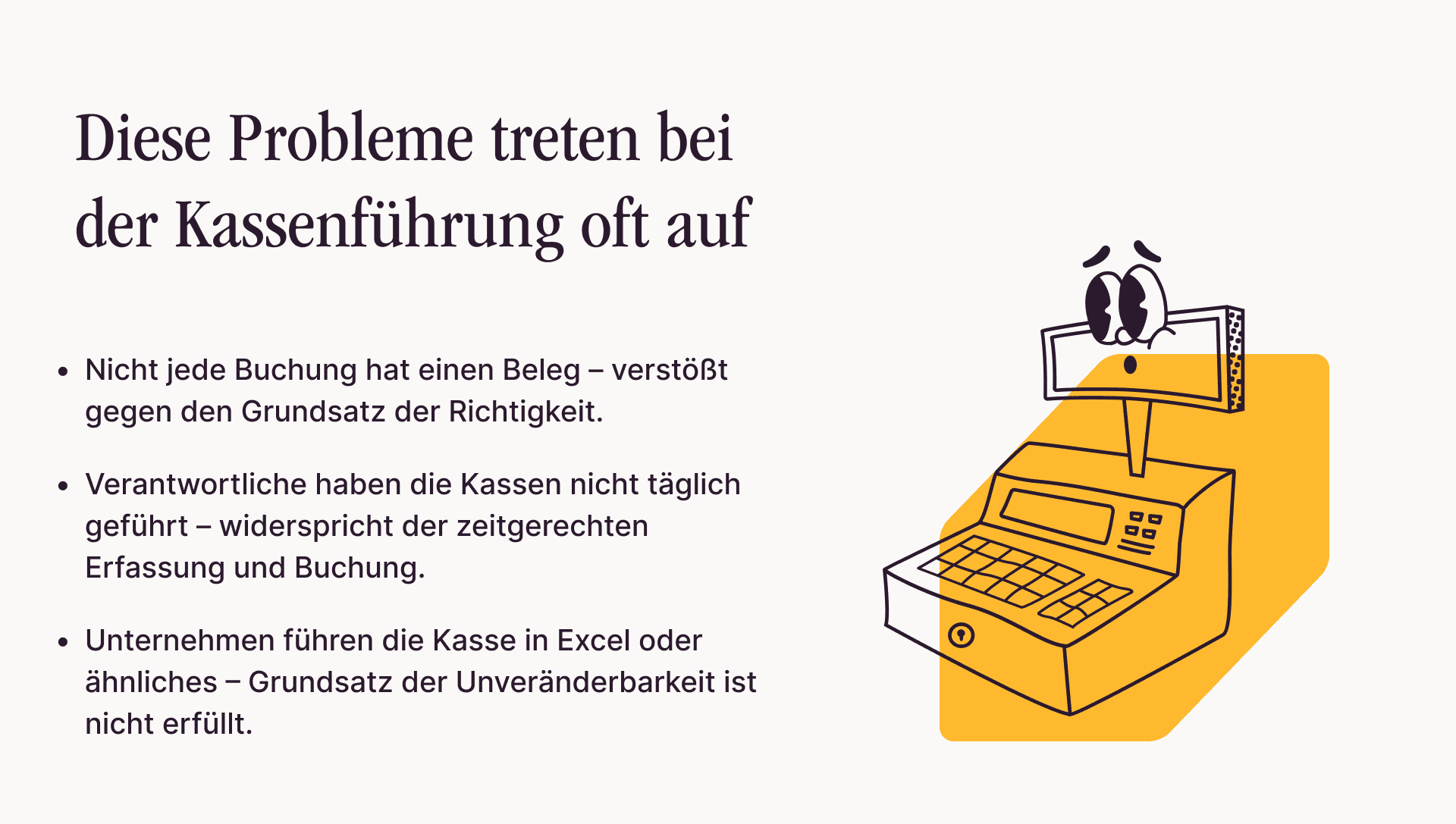 Bei der Kassenführung treten oft immer wieder die gleichen Probleme auf.