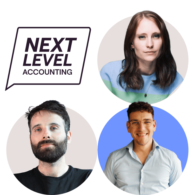 Collage mit den Hosts vom Next Level Accounting Podcast 