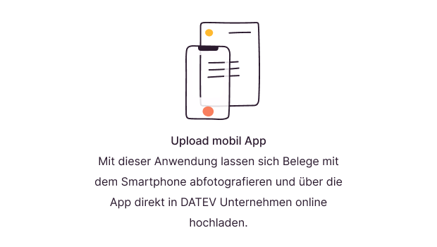 Rechnung in DATEV Unternehmen hochladen: DATEV mobile App