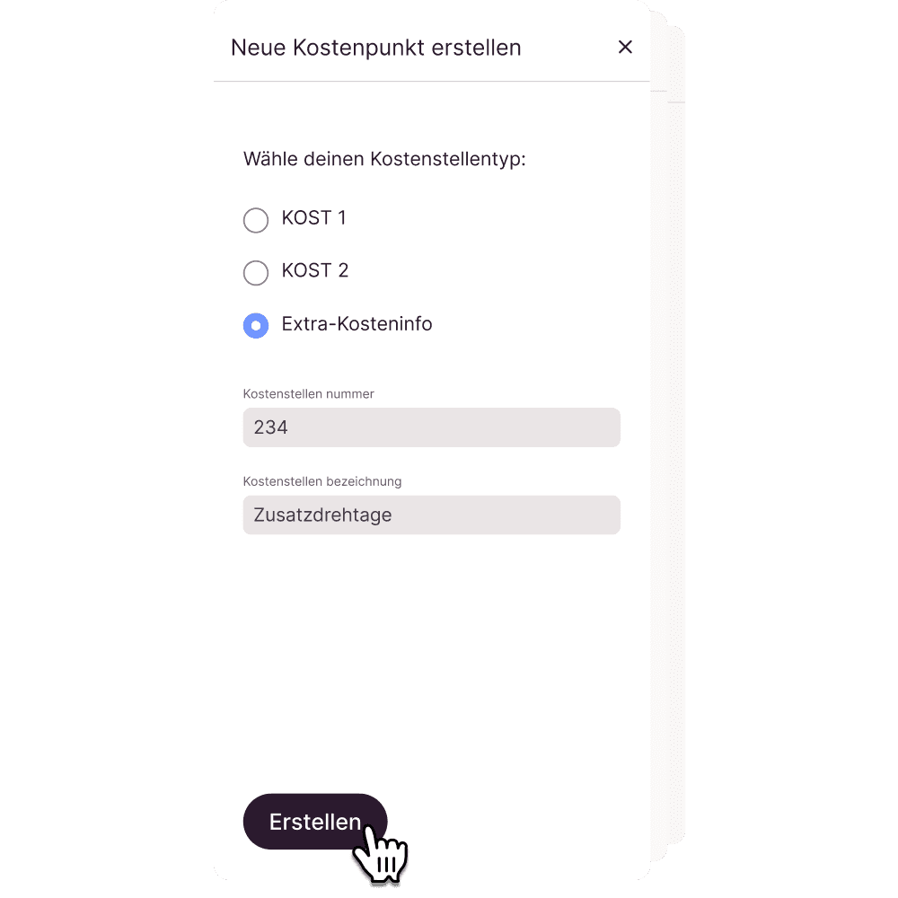 Extra-Kosteninfo in Candis erfassen