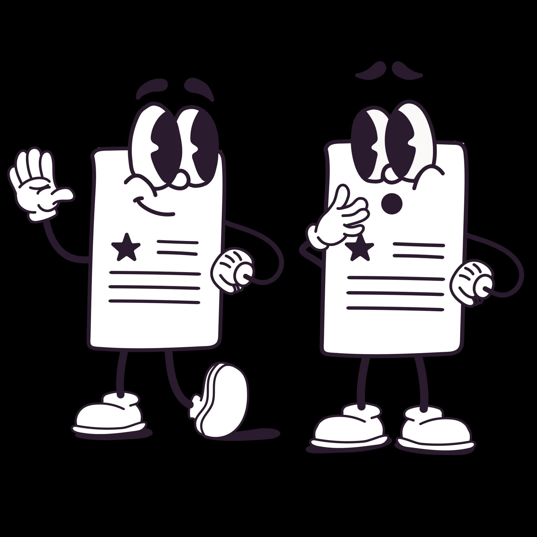 Ein Mann überprüft die Rechnungen nach Dubletten.