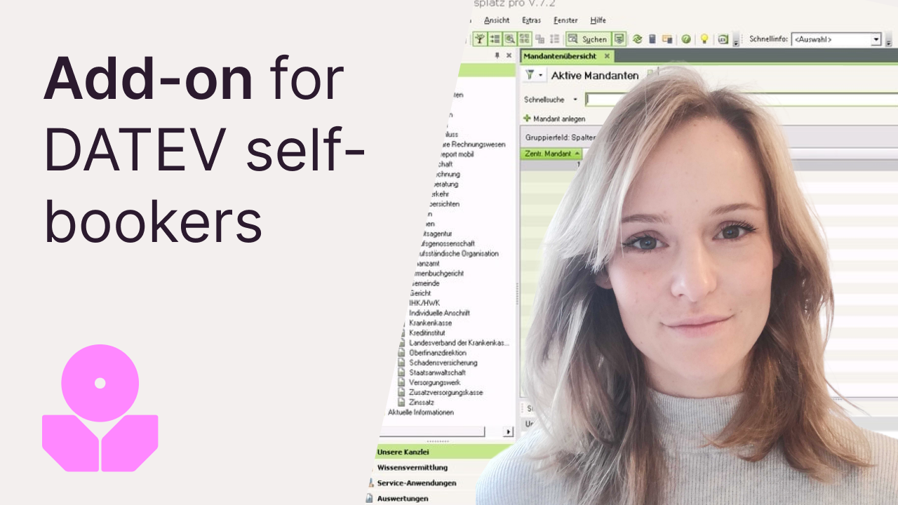 In this video we explain how the extension for DATEV self-bookers works. 