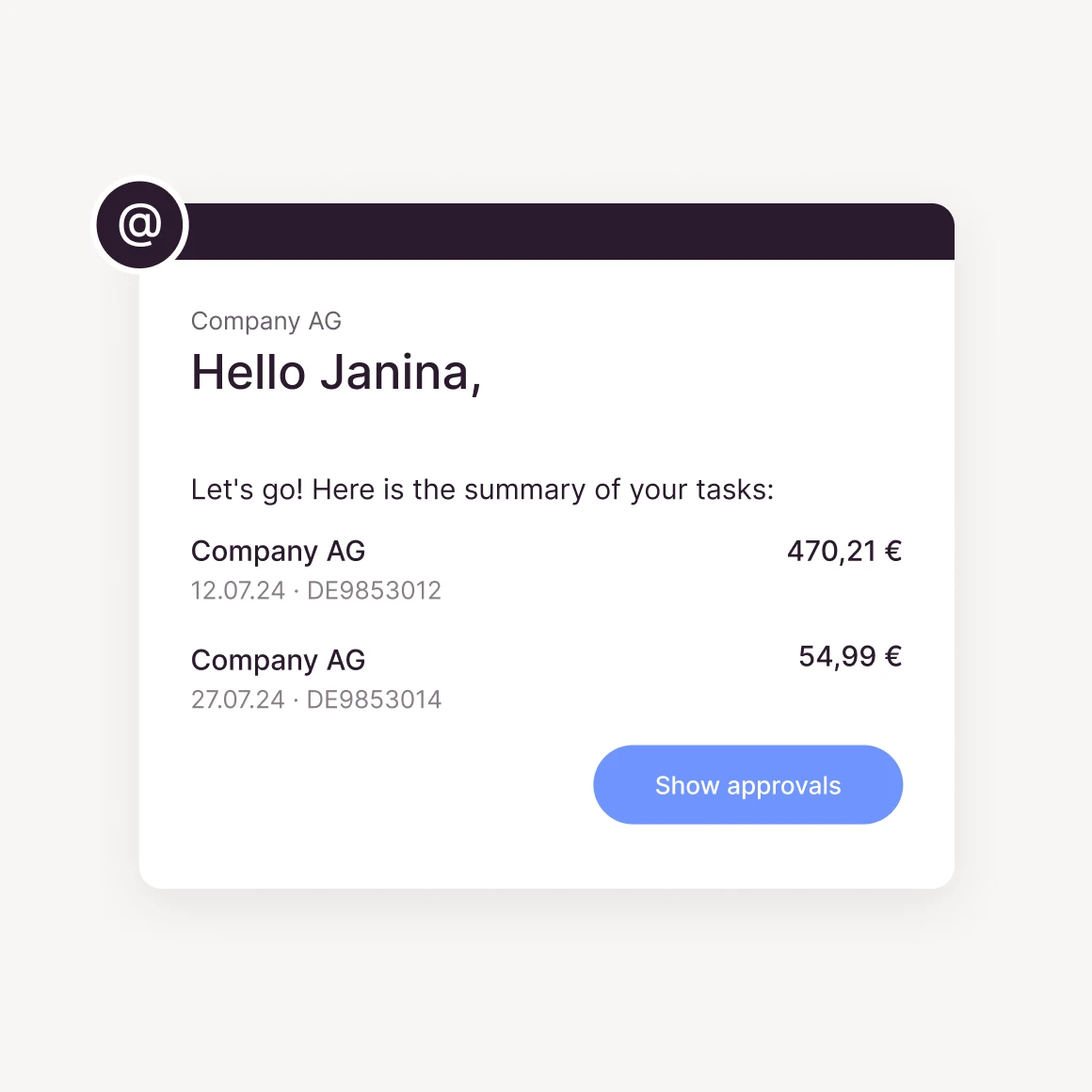 Desktop E-Mail Benachrichtigungen
