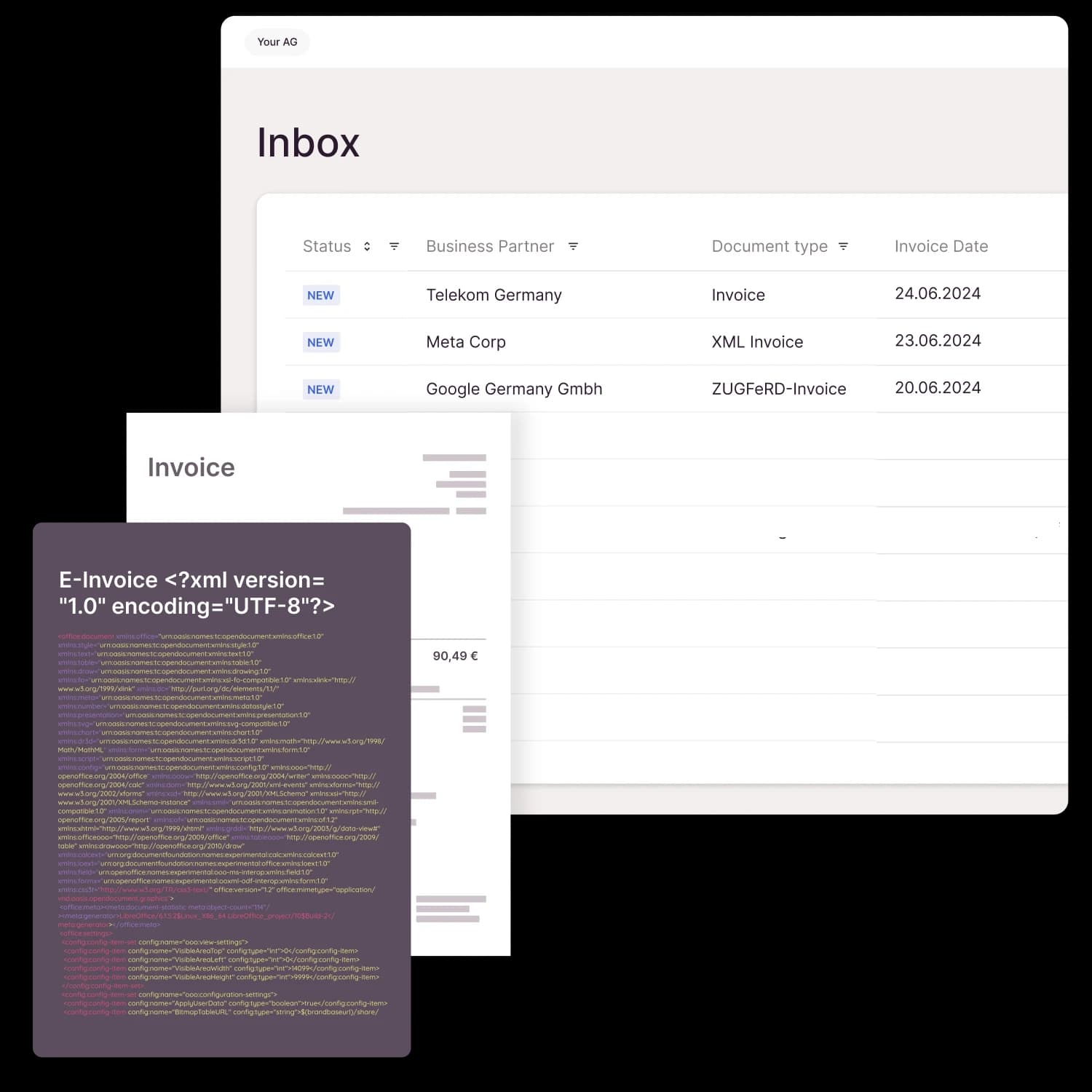 E-Rechnungen automatisch importieren
