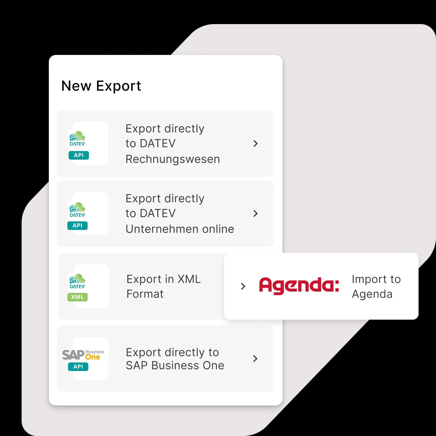 Agenda Partner export 1:1