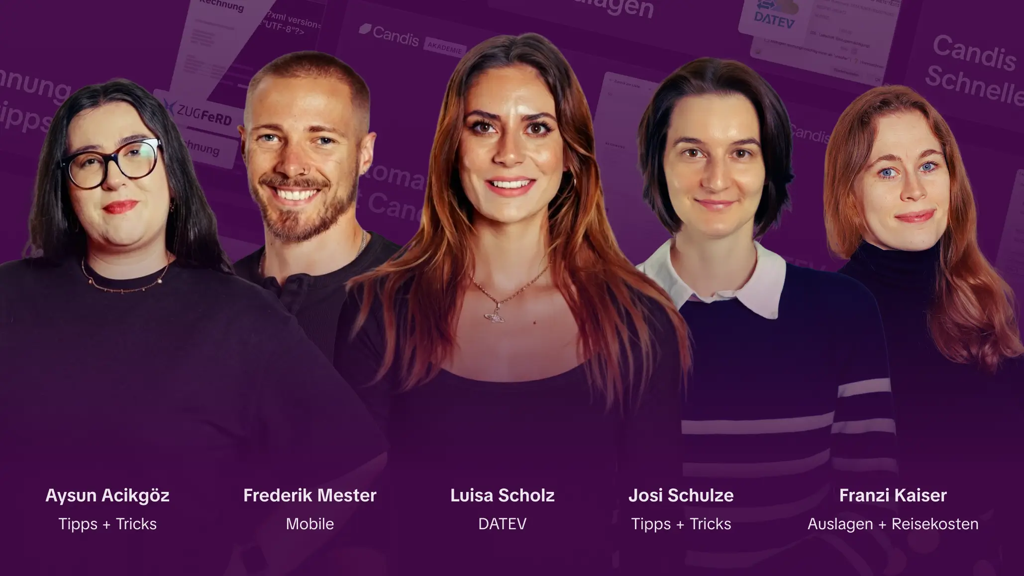 Hier erzählt unsere DATEV-Expertin Luisa, welche Themen dich in der Candis Akademie erwarten – und wie sie zu Candis gekommen ist.