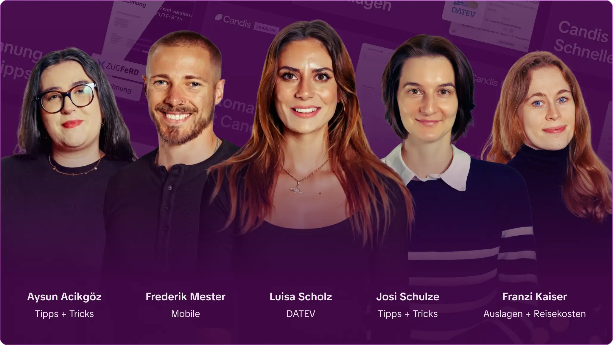 Hier erzählt unsere DATEV-Expertin Luisa, welche Themen dich in der Candis Akademie erwarten – und wie sie zu Candis gekommen ist.