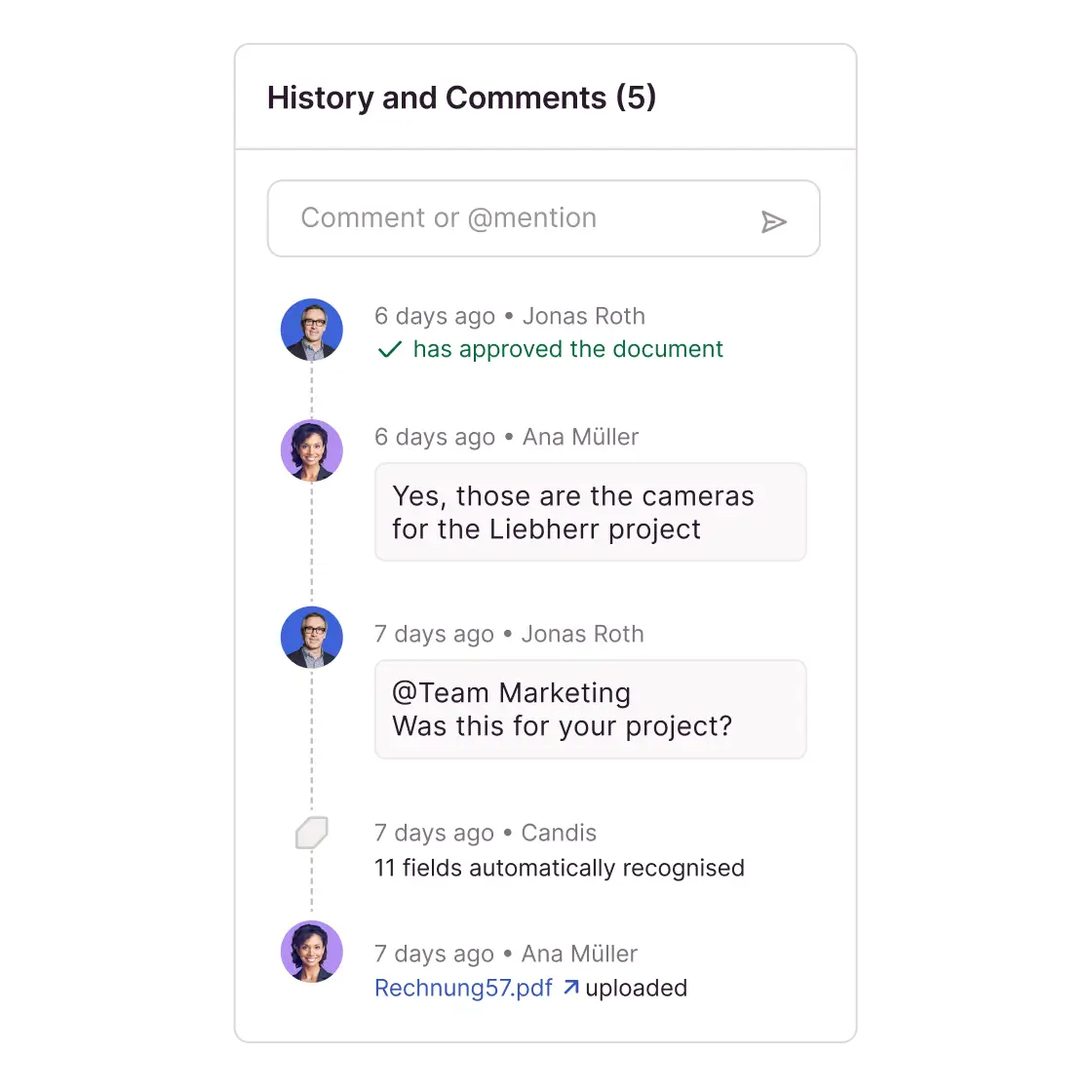 CommenT function in Candis