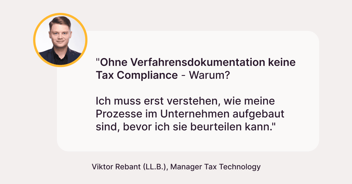 Ohne Verfahrensdokumentation, keine Tax Compliance