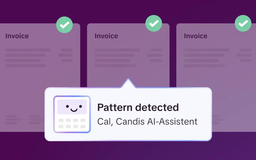 Candis AI assistant detects a pattern across several similar invoices.