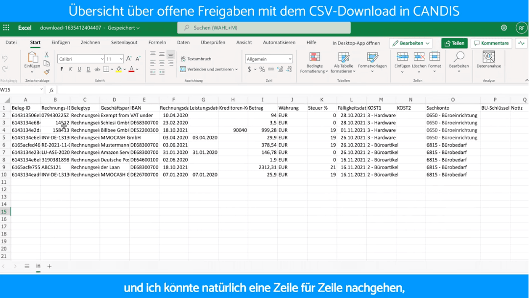 Thumbnail: Rechnungen, die sich noch in der Freigabe befinden
