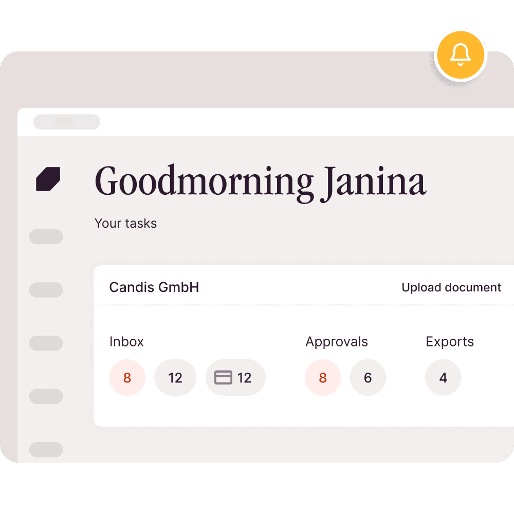 Zentrale Aufgabenübersicht im Dashboard