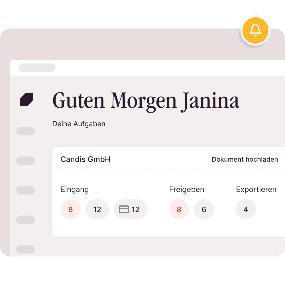 Zentrale Aufgabenübersicht im Dashboard