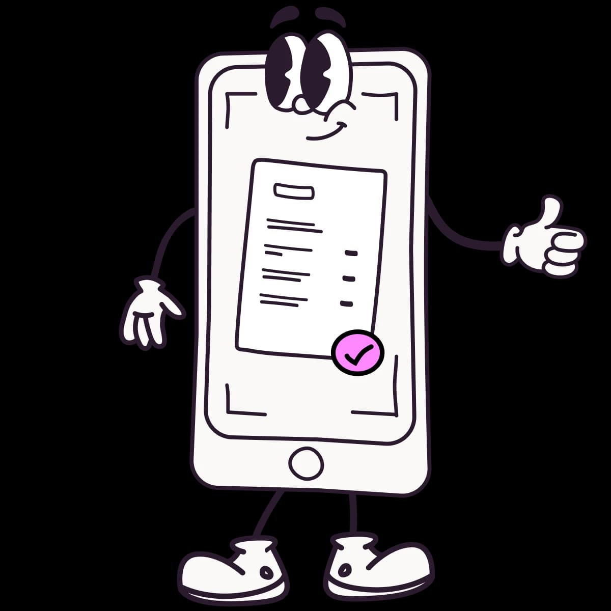 Eine Illustration stellt die OCR-Texterkennung dar, die mit einer OCR-Software funktioniert.