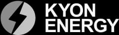 White KYON ENERGY logo with a lightning bolt symbol