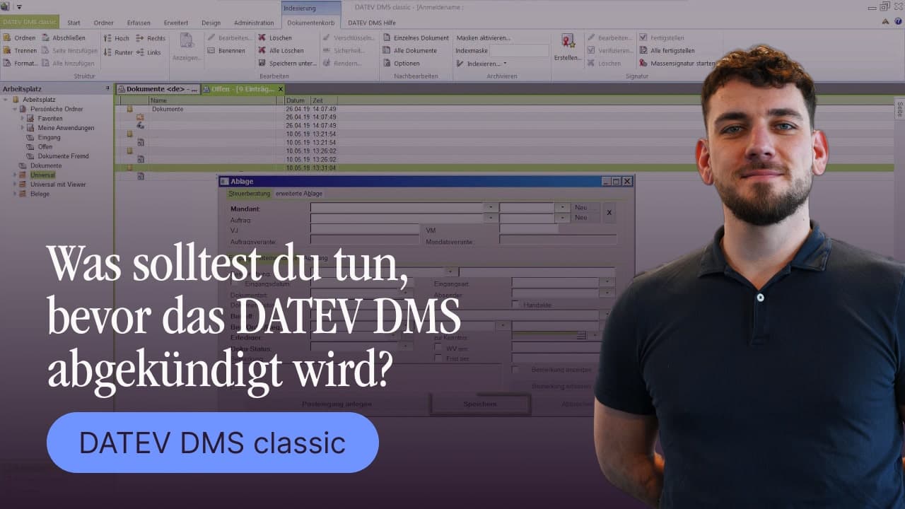 DATEV stellt den Support und Service für DATEV DMS classic ein. Was bedeutet das für dich?
