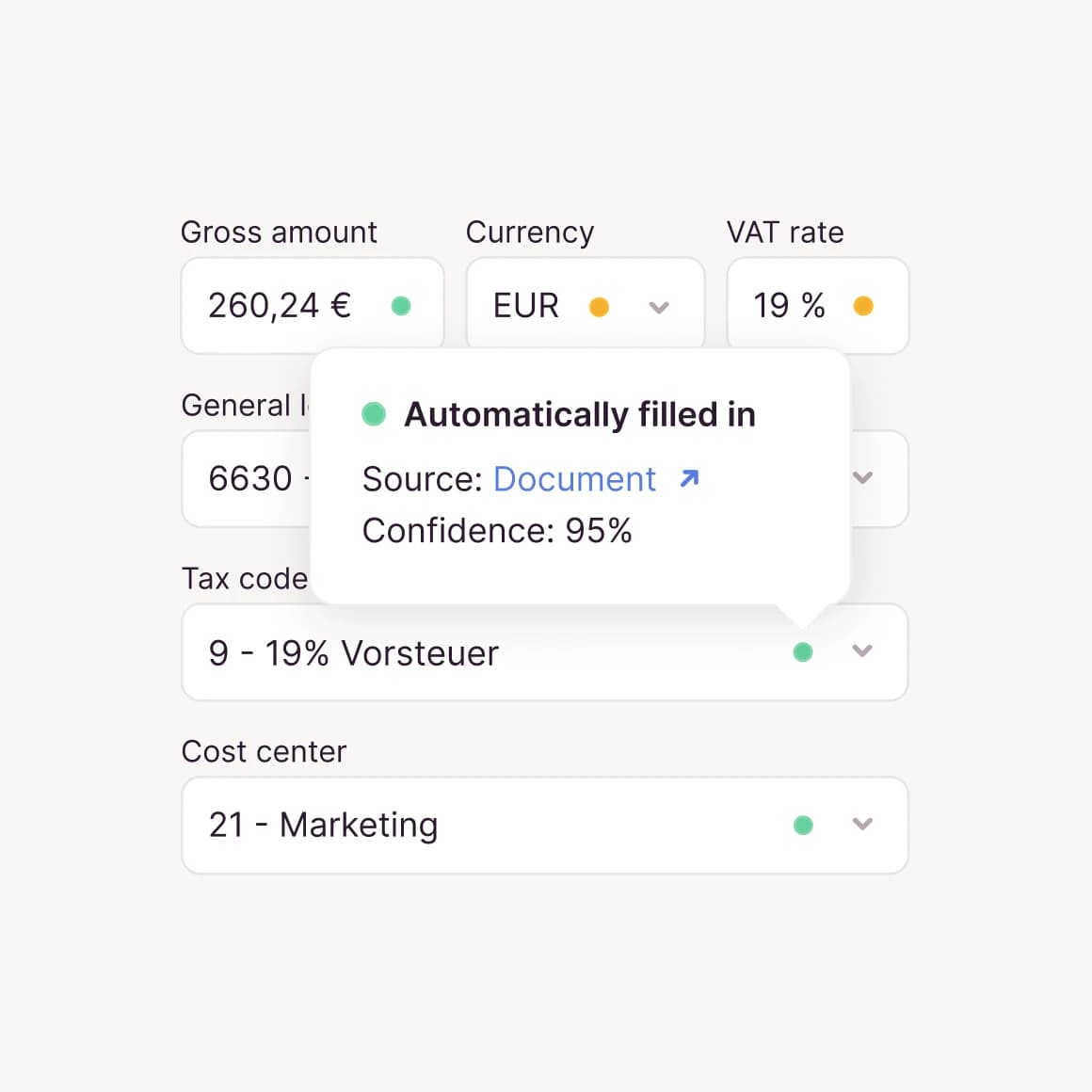 Rechnungseingang-Vorkontierung