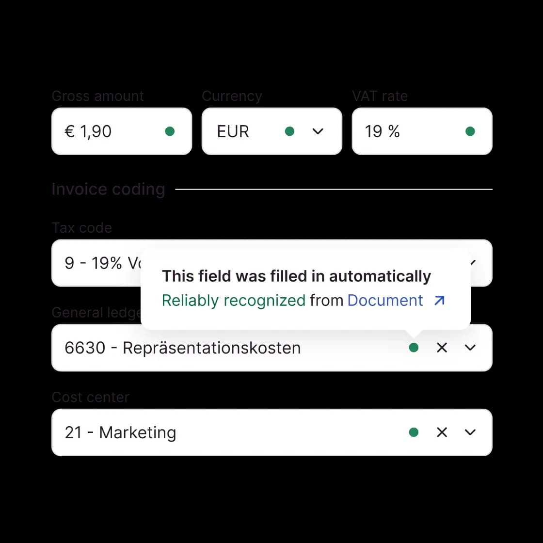 Rechnungseingang-Vorkontierung