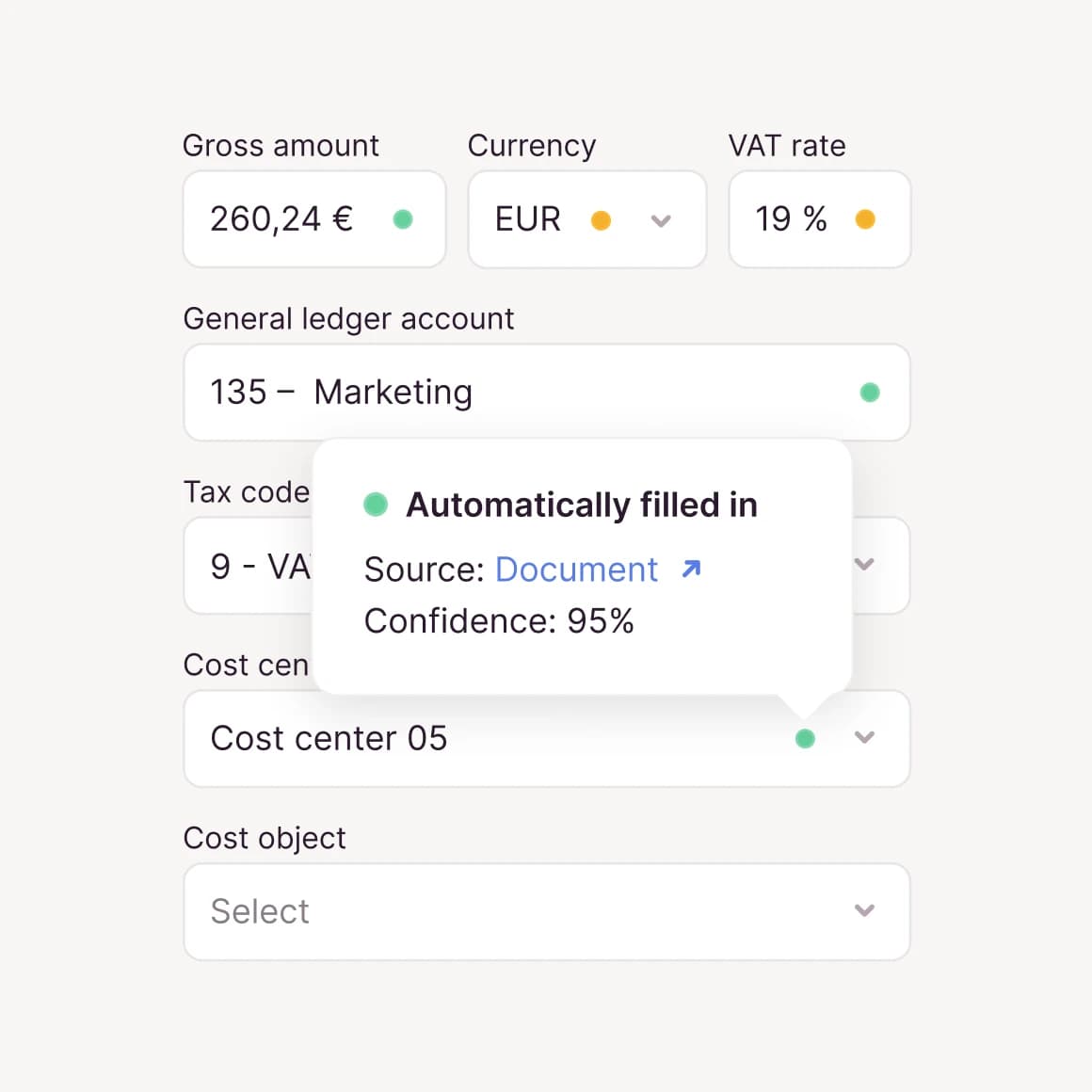 Rechnungseingang-Vorkontierung