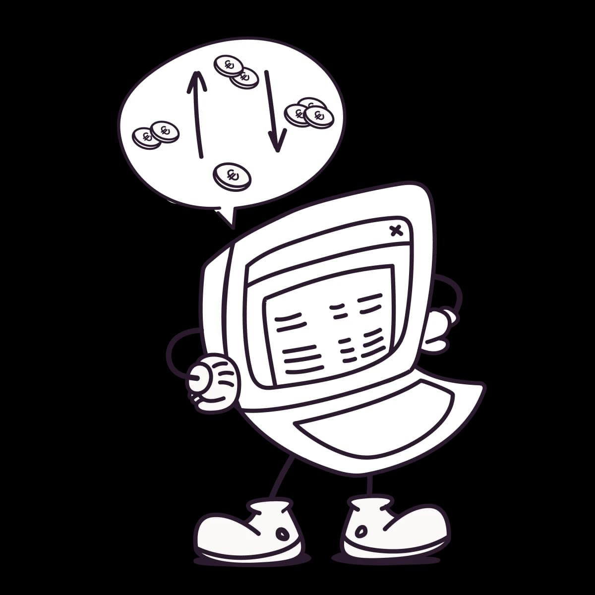 Das Bild zeigt die Illustration eines Computers, auf dem Rückstellungen gebildet, verbucht und aufgelöst werden.