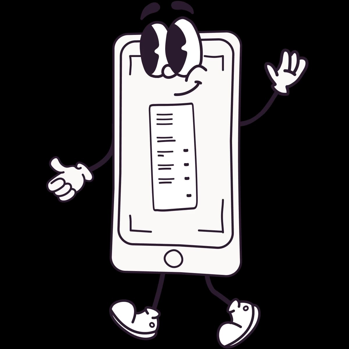 Ein Mann digitalisiert seine Belege mit einer Beleg-Scanner-App.