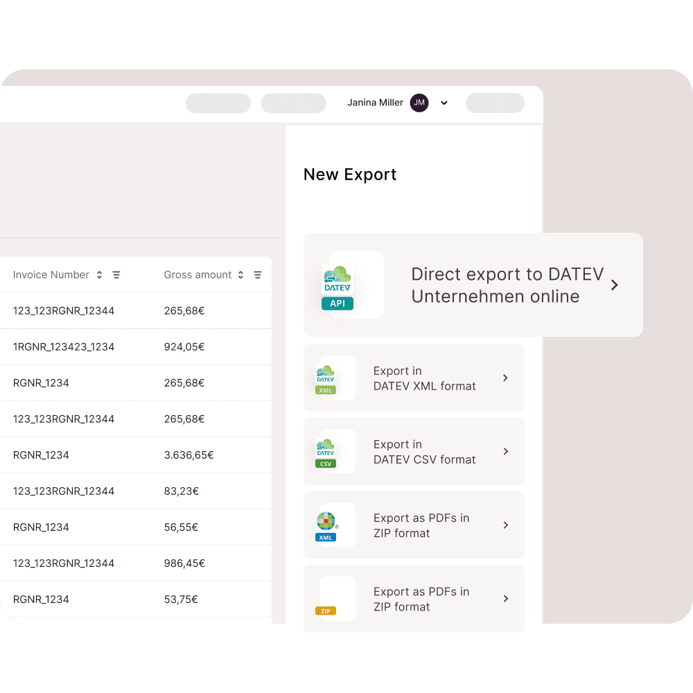 Datev Software Interface CANDIS: Digital invoice approval for DATEV customers